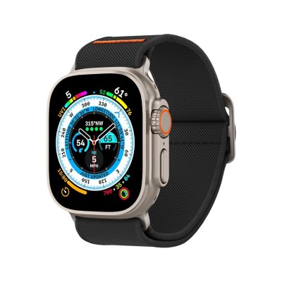 Curea Spigen Fit Lite Ultra, Compatibila Cu Apple Watch 4/5/6/7/8/SE/Ultra, 42/44/45/49 Mm, Negru
